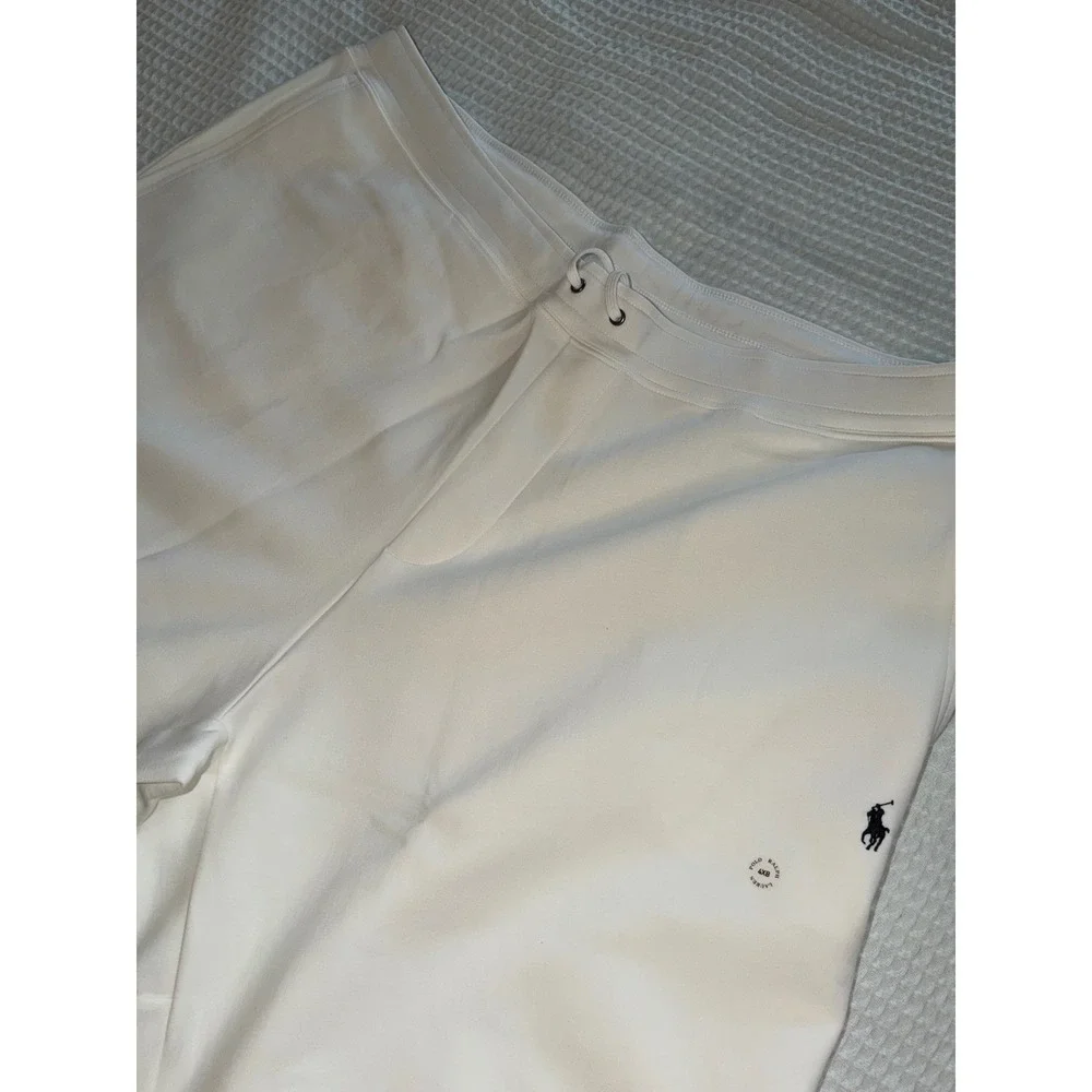 Polo Ralph Lauren Shorts Mens 4XB White Double-Knit Pony Logo Drawstring